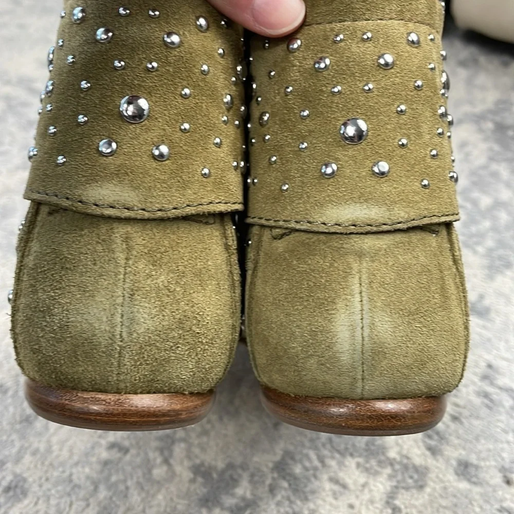 NIB Zadig & Voltaire Santa Fe Dream Studs Ankle Boots Southwestern Suede 41